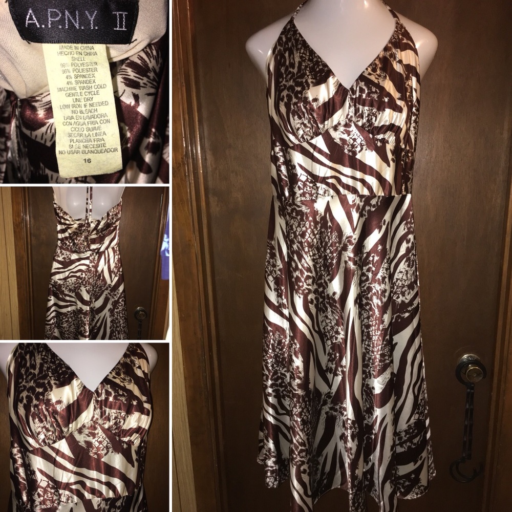 EUC Animal Print halter dress